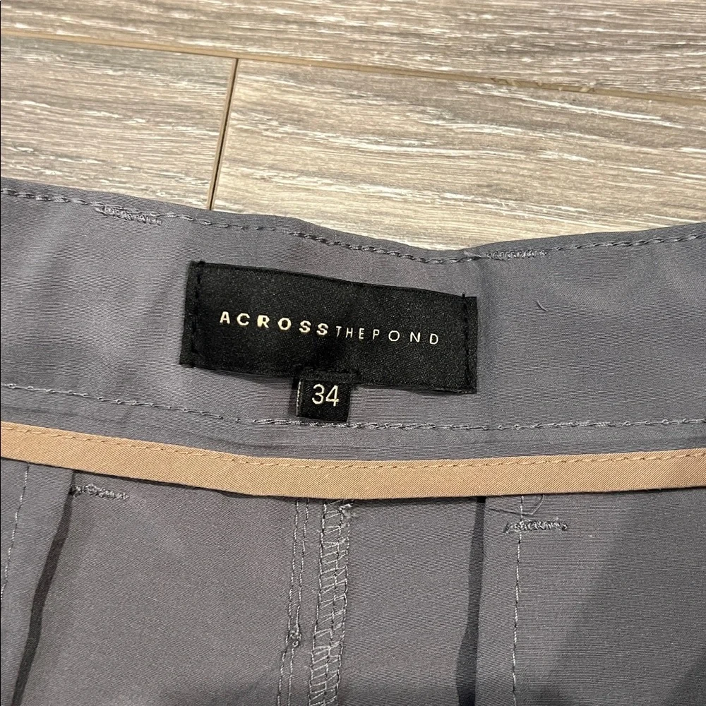 Across The Pond Slate Gray Men's Flat Front Shorts